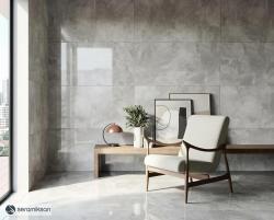 Seramiksan 60x120 Salerno Gri Full Lappato uygulama örneği