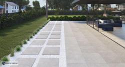 Seramiksan 60x60 Resolute Outdoor Koyu Gri Mat 19 mm uygulama örneği