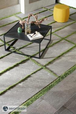 Seramiksan 60x60 Hardy Outdoor Gri Mat 19 mm uygulama örneği