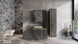 Seramiksan 60x60 City Gri Mat uygulama örneği