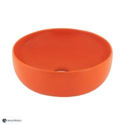 Seramiksan Sole Parlak Tezgah Üstü Lavabo 42 cm Koyu Turuncu