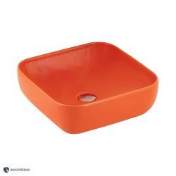 Seramiksan Form Parlak Tezgah Üstü Lavabo 42 cm Koyu Turuncu