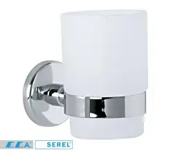 Serel Bianca Diş Fırçalığı 140102003 Krom,Cam