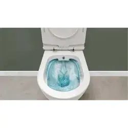 Serel Basic Kanalsız 52 cm Asma Klozet+Serel Anemon PP Thermoplast Yavaş Kapanan Klozet Kapağı Beyaz