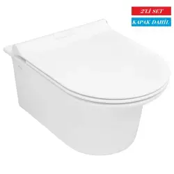 Serel Purity Asma Klozet (PR10) + Blaze Slim Yavaş Kapanan Kapak 2li Set