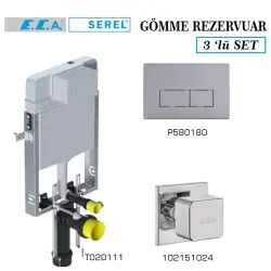 Serel Smooth Gömme Rezervuar 3lü Set (T020111+P580180+102151024)