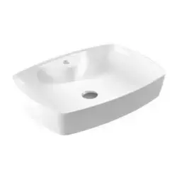 Serel Tezgah Üstü Çanak Batarya Delikli Lavabo 44x60 cm 1634TXS110H Beyaz