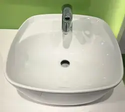 Serel 46x46 cm Tezgah Üstü Çanak Lavabo 3051TXS110H Beyaz uygulama örneği