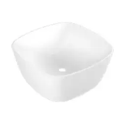 Serel Minimal 46x46 xm Tezgah Üstü Çanak Lavabo Batarya Deliksiz 3050DXS110H Beyaz 46x46 cm