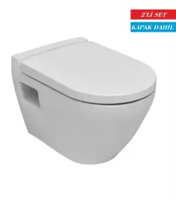 Serel Smart Kanalsız Asma Klozet + Serel Beta Yavaş Kapanan Klozet Kapağı (SM26ODS110H+223BT00002) Beyaz