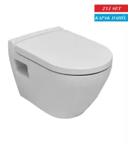 Serel Smart Asma Klozet+Serel Beta Yavaş Kapanan Klozet Kapağı (SM23ODS110H+223BT00002) Beyaz