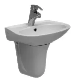 Serel 35x45 cm Yarım Ayaklı Lavabo 5448STS110H Beyaz