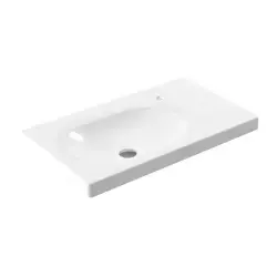 Serel Sapphire 46x80 cm Etajerli Dolap Mobilya Uyumlu Lavabo SP35TXS110H Beyaz