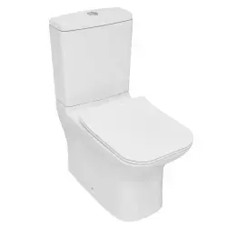 Serel Nita Köşeli Kanalsız Duvara Sıfır Klozet + Rezervuar + İç Takım + Zenith Slim Yavaş Kapanan Kapak 4lü Set
