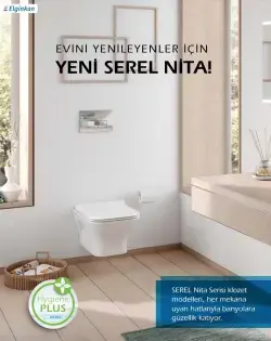 Serel Nita 52 Cm Asma Klozet Kapak Hariç NT10ODS110H Beyaz uygulama örneği
