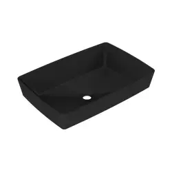 Serel Rita 39x59 cm Tezgah Üstü Çanak Lavabo-Mat Siyah RT47DXL050H