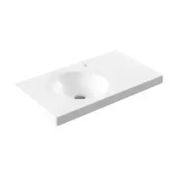Serel Sapphire 46x80 cm Etajerli Mobilya Dolap Uyumlu Lavabo SP41TXS110H Beyaz