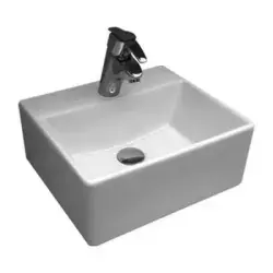 Serel Tezgah Üstü Dikdörtgen Lavabo 35x40 Cm 2041TXS110H Beyaz