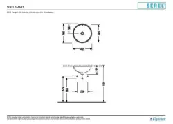 Serel Smart Tezgah Altı Dairesel Lavabo 0591DSS110H Beyaz