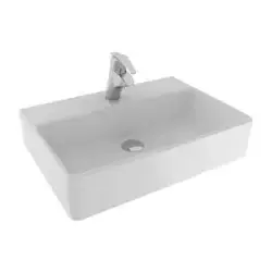 Serel Minimal Dikdörtgen Tezgah Üstü Çanak Lavabo 42x60 2047TDS110H Beyaz 42x60 cm