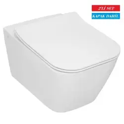 Serel Rita Kanalsız Asma Klozet (RT26) + Zenith Slim Yavaş Kapanan Kapak 2li Set