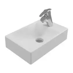 Serel Minimal Batarya Delikli Tezgah Üstü Lavabo 2049TXS110H Beyaz