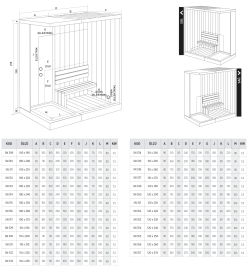 Shower İngo Sauna + Kompakt Duş Kabini — 110 x 250 cm (tekne 90 x 110 cm + sauna 110 x 160 cm), Standart, Sistem 3