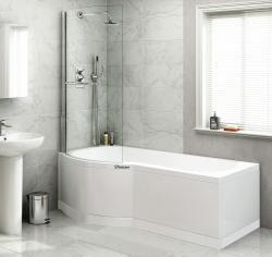 Shower Pretty P Tipi Özel Küvet — Oturmalı küvet, Kırmızı gövde / Kırmızı panel, Standart sistem