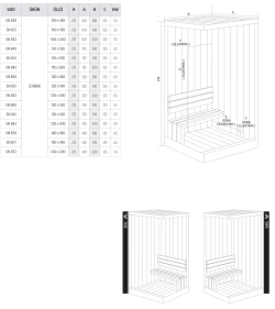 Shower Stark Sauna — 100 x 190 cm, Sol
