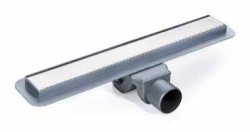 Sukar Line 4S 40 cm Duş Kanalı Ø50 mm Plain Izgara Paslanmaz Slim Izgara Plastik Kasa