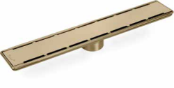 Sukar Line 6 40 cm Duş Kanalı Ø50 mm Plain Izgara Gold Kokumatik Koku Önleyici Paslanmaz Çelik Kasa