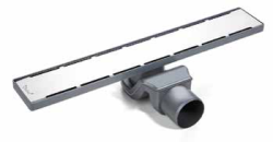 Sukar Line 4E 40 cm Duş Kanalı Ø50 mm Plain Izgara Paslanmaz Plastik Kasa Yalıtım Eteksiz