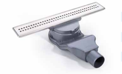 Sukar Line 4 20 cm Duş Kanalı Yandan Çıkış Ø50 mm Cube Izgara Paslanmaz Çelik Kasa Yalıtım Eteksiz
