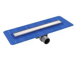 Sukar Line 2 Slim 40 cm Duş Kanalı Yandan Çıkış Ø50 mm Plain Izgara Paslanmaz Slim Kasa İkiz Giderli