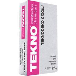 TEKNO Teknodeko Çizgili Çizgi Dokulu Mineral Dekoratif Sıva Beyaz 25 kg