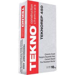 TEKNO Teknorep 450 Çimento Esaslı Yangına Karşı Dayanıklı Harç Gri 10 kg