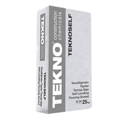 TEKNO Teknoself Kendiliğinden Yayılan Hazır Zemin Kaplama Harcı Gri 25 kg