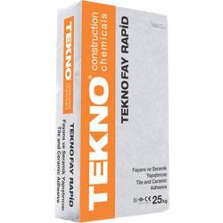 TEKNO Teknofay Rapid Çok Hızlı Sertleşen Seramik Yapıştırıcı Gri 25 kg