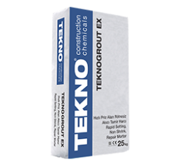 TEKNO Teknogrout Ex Hızlı Priz Alan Rötresiz Akıcı Tamir Harcı Gri 25 kg