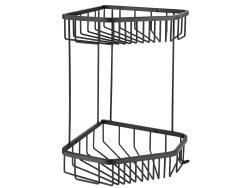 Tema Elmas Tel Süngerlik (Köşe Şampuanlık) 19x19 cm Mat Siyah 74022-2M