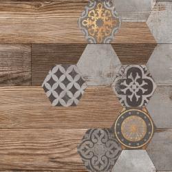 Termal Seramik 60.5x60.5 Hegza Wood Tek Renk