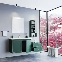 Teta Home Tebriz Banyo Dolabı Seti 78x60 cm Yeşil uygulama örneği