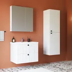 Teta Home Hanoi Banyo Dolabı Seti 45x24x50 cm Beyaz