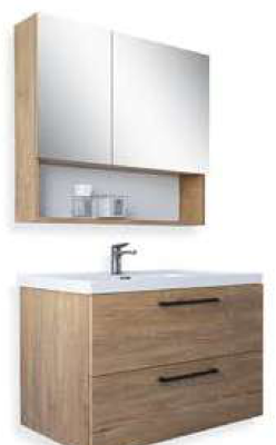 Teta Home Batum Banyo Dolabı Seti 76,5x44,3x50 cm Kafkas Meşe