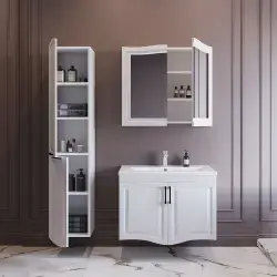 Teta Home Münih Banyo Dolabı Seti 77x44x54,5 cm Beyaz uygulama örneği