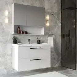 Teta Home Batum Banyo Dolabı Seti 62,5x42,5x50 cm Beyaz uygulama örneği