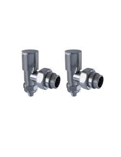 Toprak PEX Bağlantılı Köşe Havlupan Radyatör Vanası 1/2" Krom 2 Adet