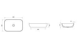 Turavit Loft Çanak Lavabo 40x60 cm Mat Beyaz