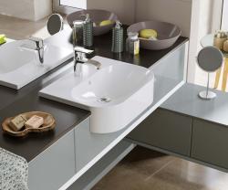 Turavit Nef Yarı Ankastre Lavabo 40x50 cm Parlak Beyaz uygulama örneği