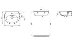 Turavit Oval Lavabo 36x45 cm Beyaz